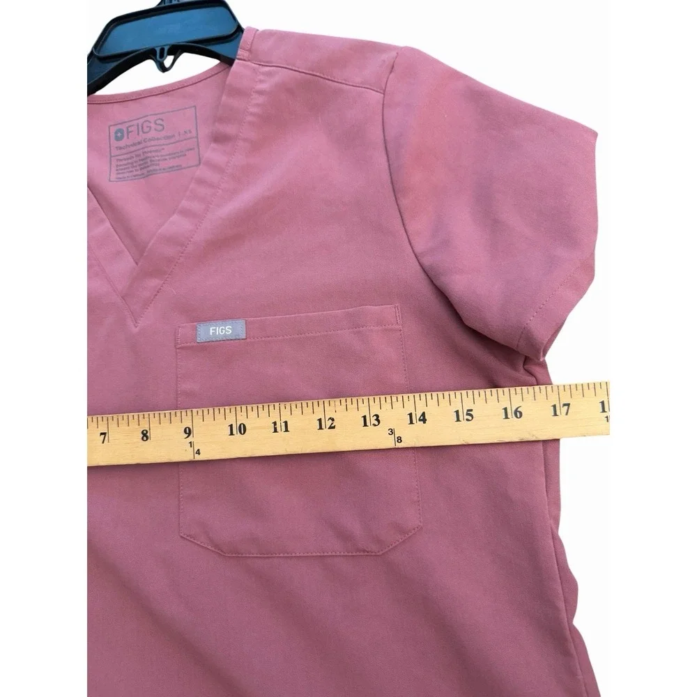 Figs Scrub Set XS Women's Mauve Pink Nursing Medical Technical Two Piece #M4-4